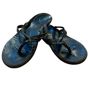 Olukai Kapehe Sandal - Size 6, Black Leather